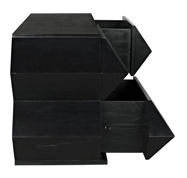 Vico Mahogany Dresser in Hand-Rubbed Black