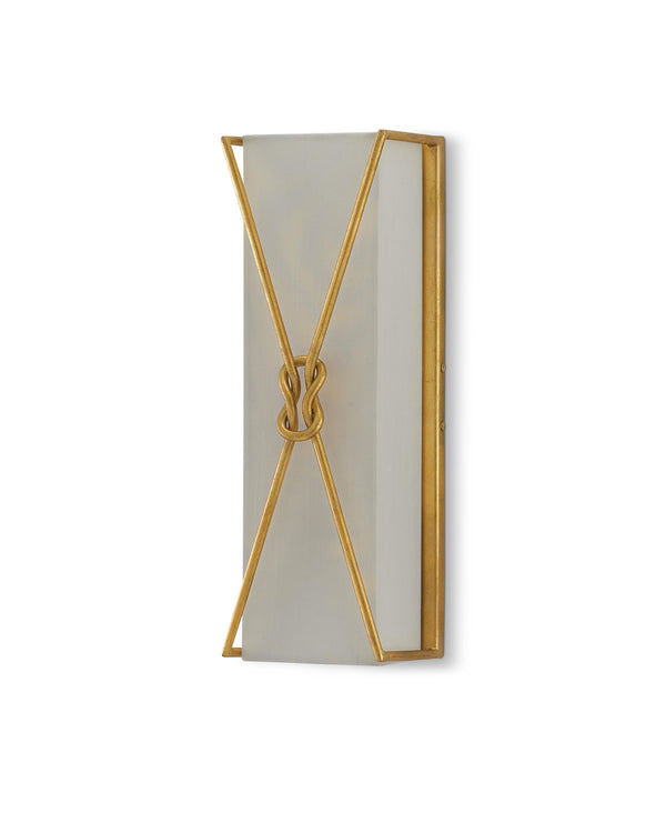 Ariadne Large Wall Sconce In Contemporary Gold Leaf