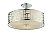 Elea 3 Light Semi Flush Mount in Chrome  Finish