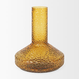 Jolene Tall  Amber Glass Vase