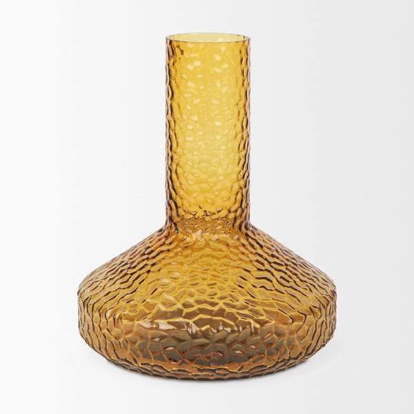Jolene Tall  Amber Glass Vase