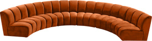 Lynda 6pc. Modular Sectional In Cognac Velvet