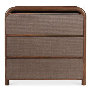 Rye 3 Drawer Nightstand in Warm Brown