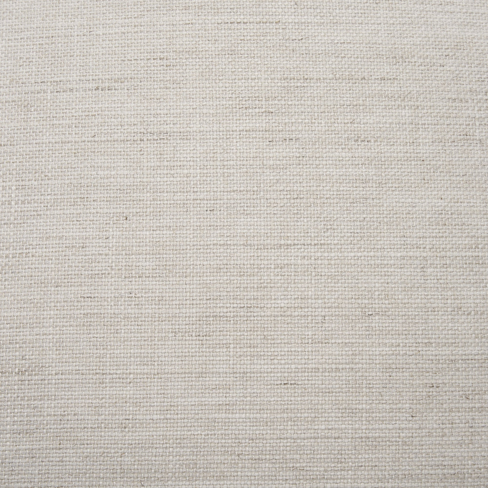 Gwynn Beige Fabric w/ Light Brown Wood Pouf