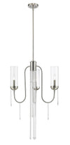 Siena 3 Light Chandelier in Brushed Nickel Finish