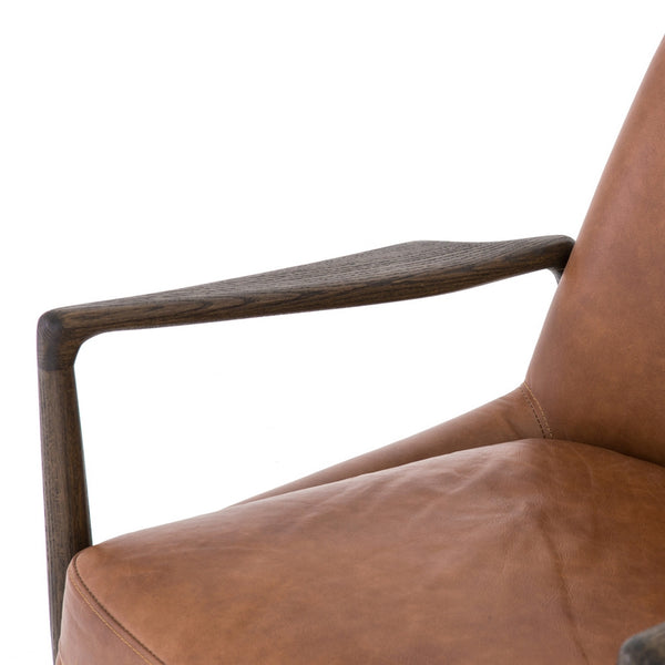 Braden Leather Chair-Brandy