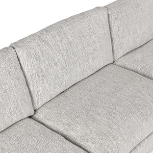 Ludwig Upholstered Sectional - Ivory with T-Cushion Design