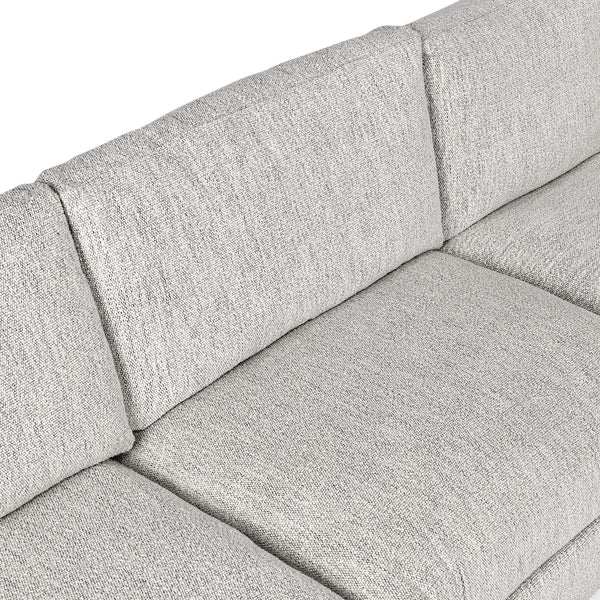 Ludwig Upholstered Sectional - Ivory with T-Cushion Design