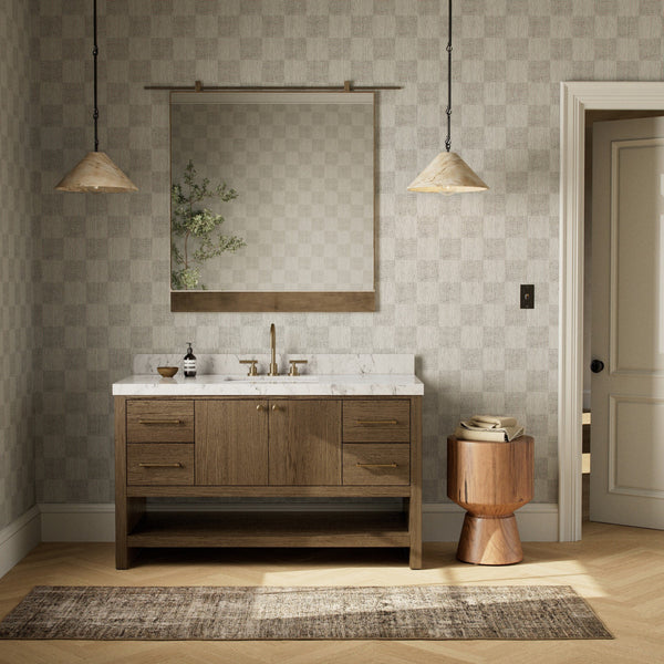 Anthem Single Wide Vanity - Washed Natural Veneer