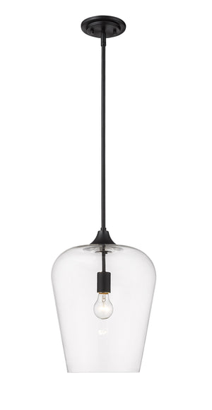 Joliet 1 Light Pendant in Matte Black Finish