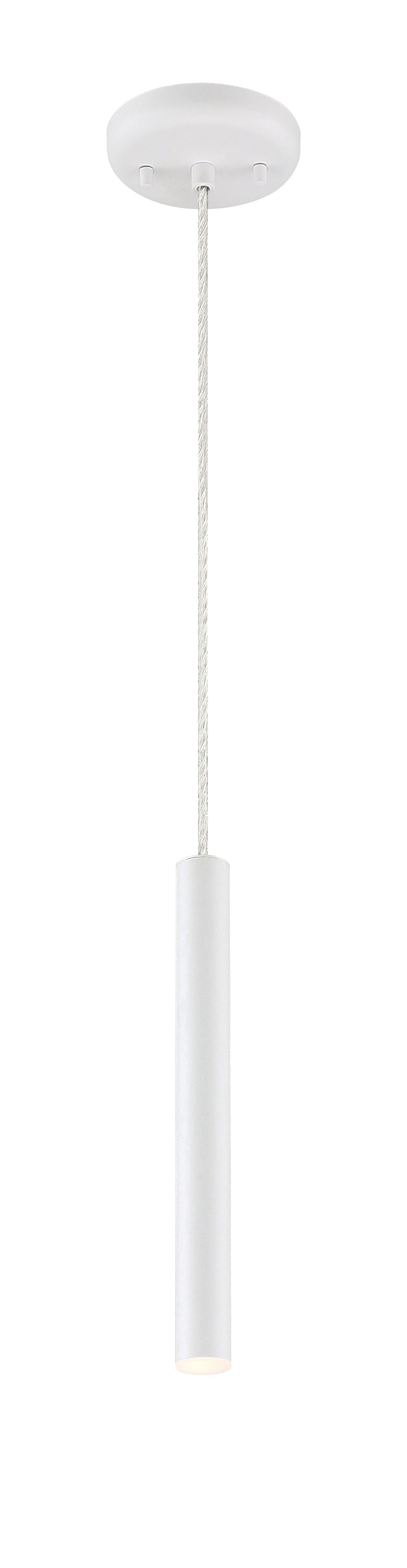 Forest 1 Light Mini Pendant in Matte White Finish