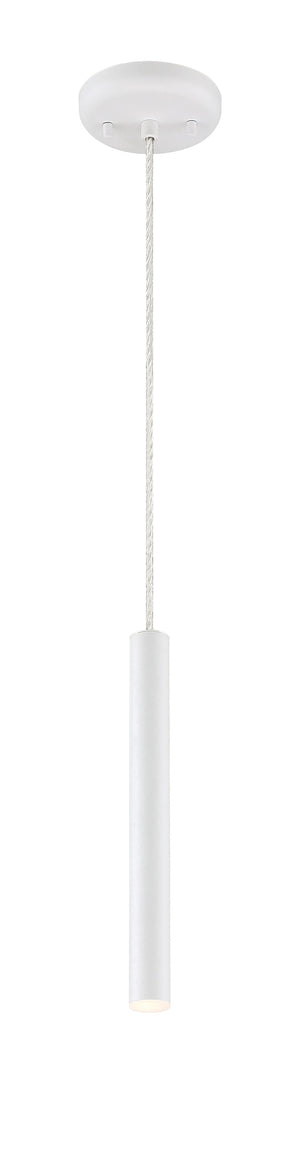 Forest 1 Light Mini Pendant in Matte White Finish