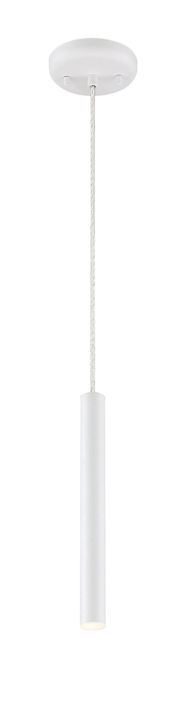 Forest 1 Light Mini Pendant in Matte White Finish