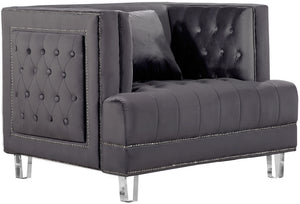 Rudolph Chair In Grey Velvet