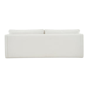 Phoebe Ivory Sofa with Tapered Arms & Feather Seat