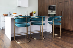 MARRIS COUNTER STOOL - GOLD - DANNY TEAL