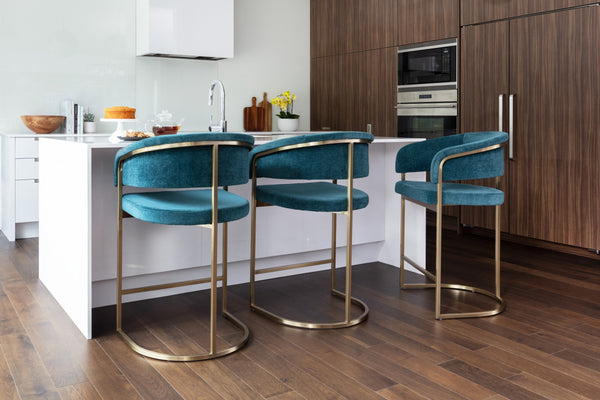 MARRIS COUNTER STOOL - GOLD - DANNY TEAL