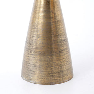 Marlow Mod Pedestal Table-Brushed Brass