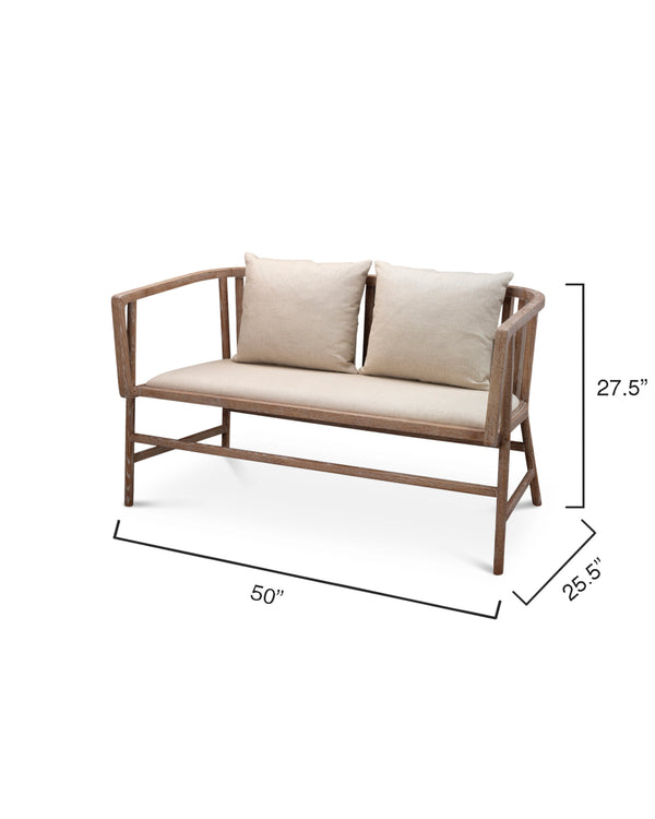 Grayson Wood Settee