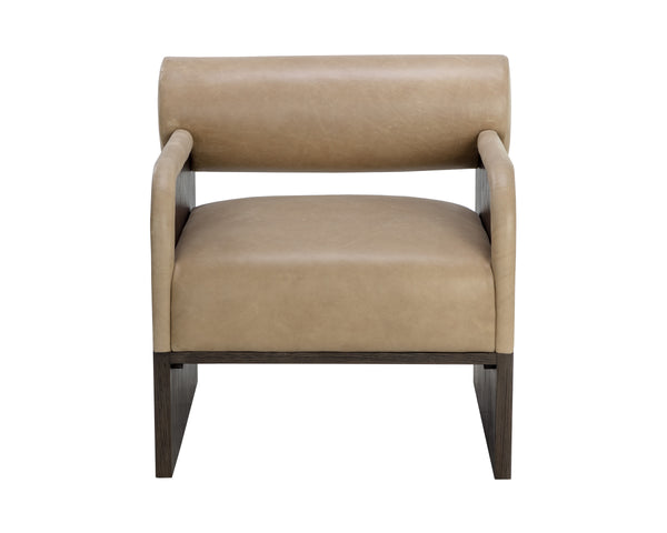 COBURN LOUNGE CHAIR - DARK BROWN - SAHARA SAND LEATHER