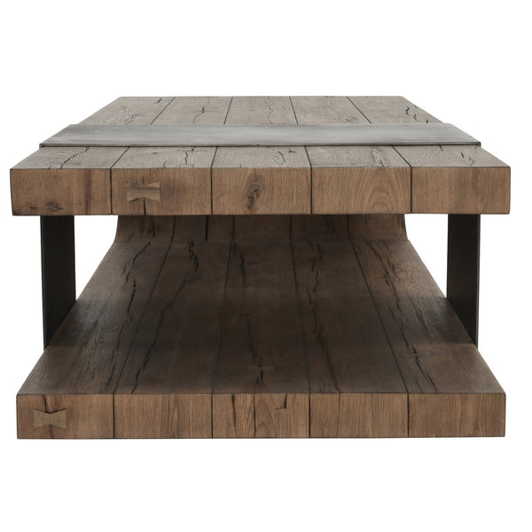 Danica Solid Wood Rectangle Coffee Table with Reclaimed Oak