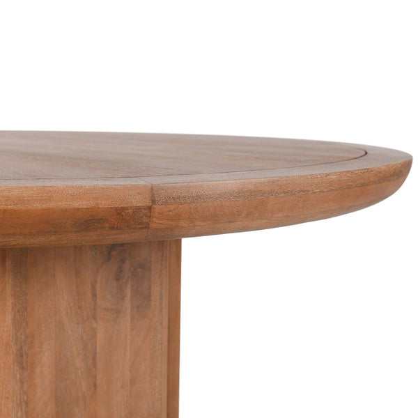 Selena Solid Wood Round Dining Table - Hickory Brown