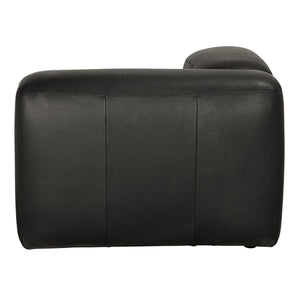 Augustus Modular Sofa, Left Corner, Santosa Matte Black Leather