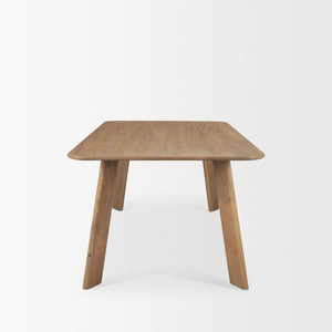 Welborn 84" Light Brown Wood Rectangular Dining Table