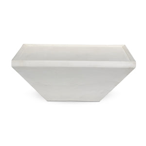 Drake Outdoor Coffee Table - Matte White Cast Aluminum