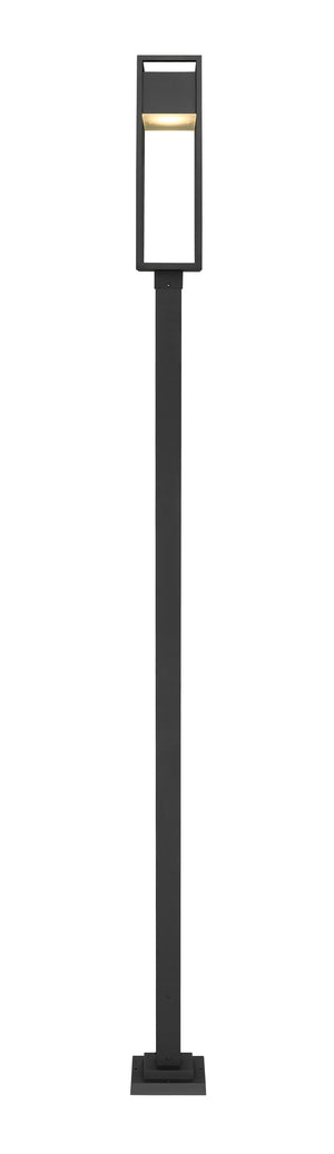 Barwick 1 Light Outdoor Post Mounted Fixture in Black Finish