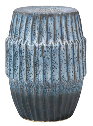 Algae Ceramic Indoor/Outdoor Side Table, Blue
