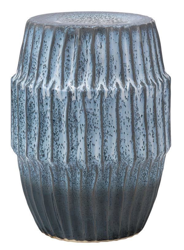 Algae Ceramic Indoor/Outdoor Side Table, Blue