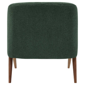 Florence Fabric Accent Chair Brown Legs In Havana Green
