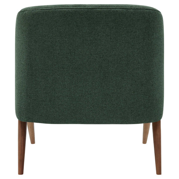 Florence Fabric Accent Chair Brown Legs In Havana Green