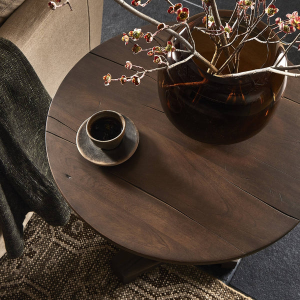 Rivi End Table - Antique Belgium Bleach