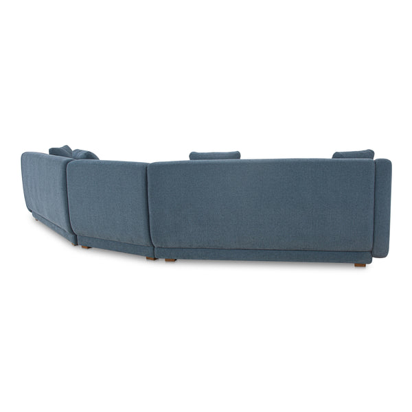 Fraser 3 Piece Modular Sectional in Deep Blue