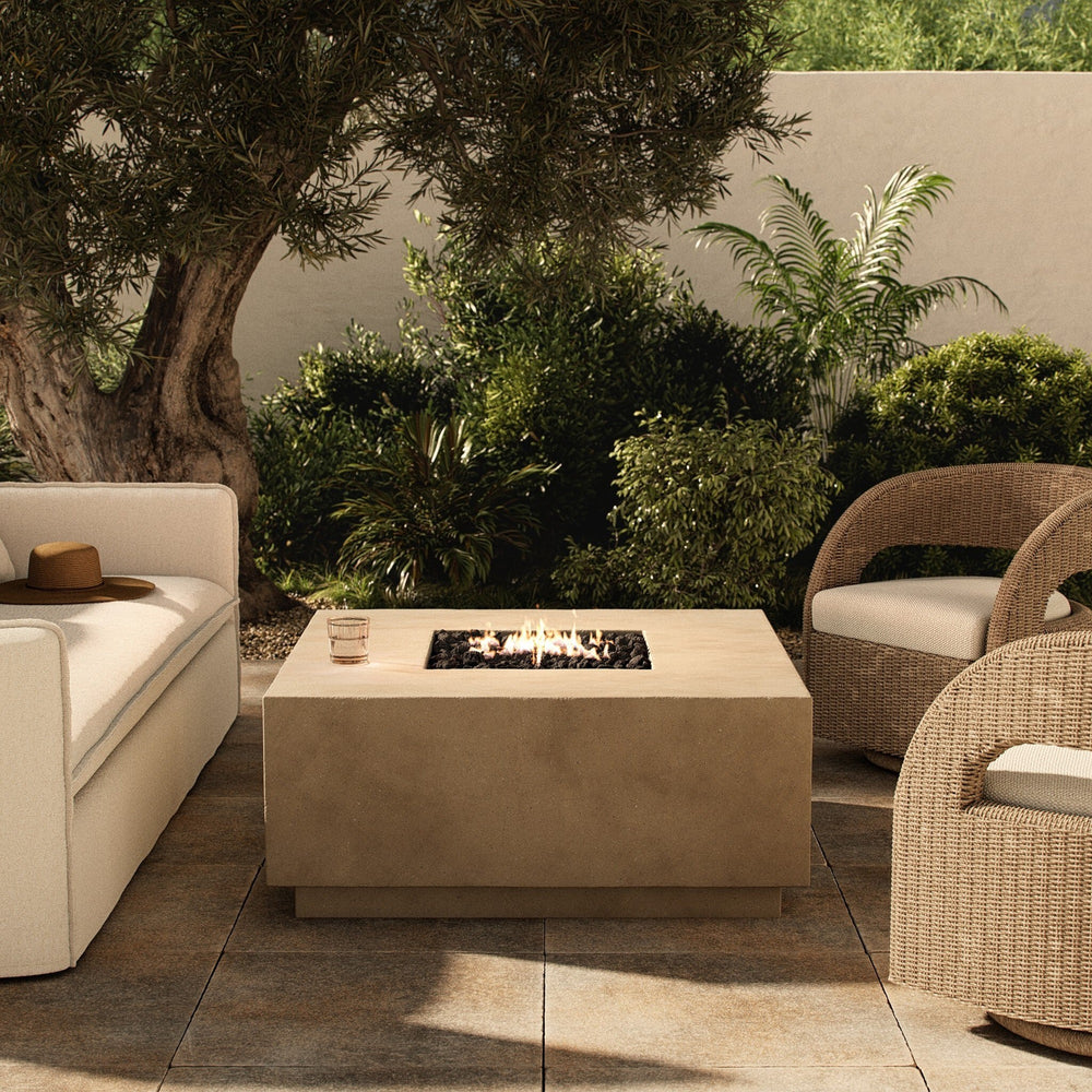 Donovan Outdoor Fire Table In Natural Concrete