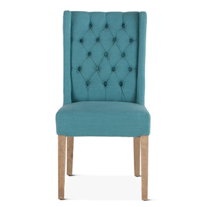 Lara Teal Linen Dining Chair