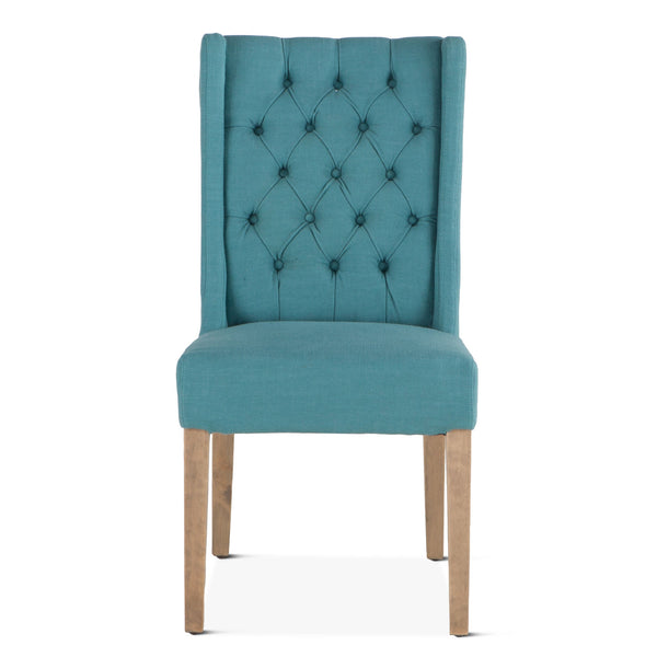 Lara Teal Linen Dining Chair