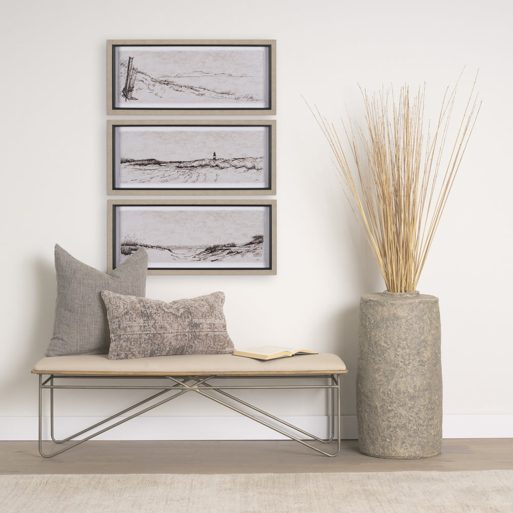 Jacklyn Grey Linen Square Decorative Pillow Cover