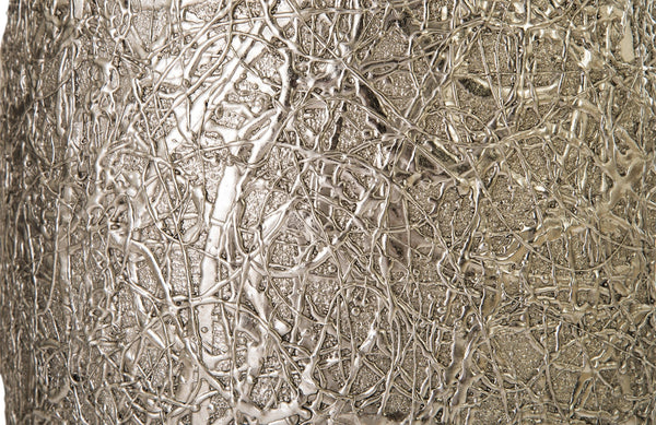 String Theory Planter, Silver Leaf, Medium