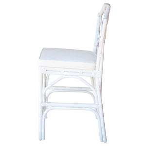 Kara Rattan Counter Stool In White 