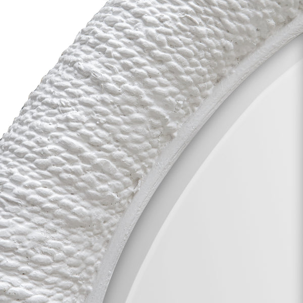 Mariner White Round Mirror