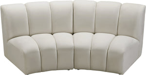 Lynda 2pc. Modular Sectional In Cream Velvet
