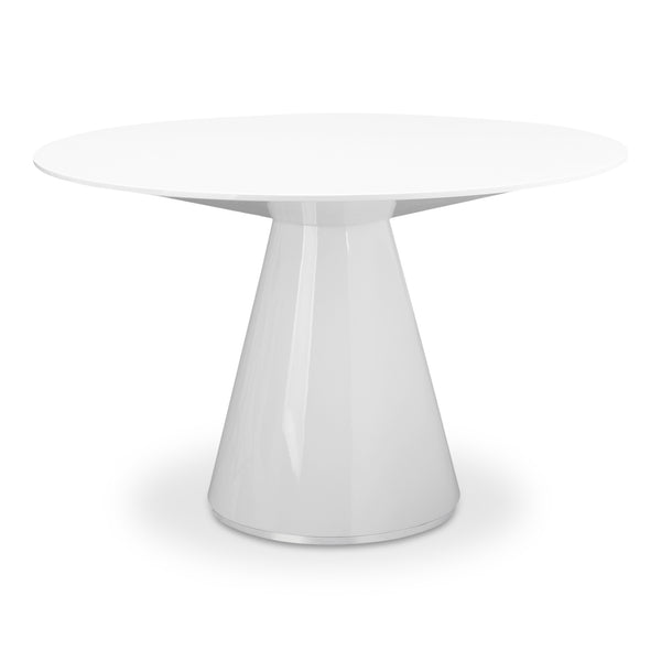 Otago 47" Round Dining Table in White