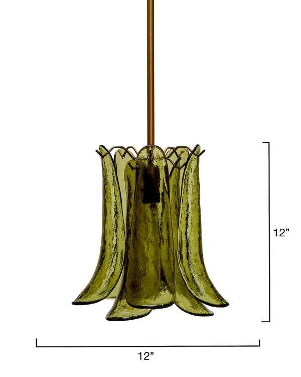 Cala 1-Light Blown Glass Pendant, Green