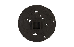 Molten Disc Wall Art, Silver Leaf, Large