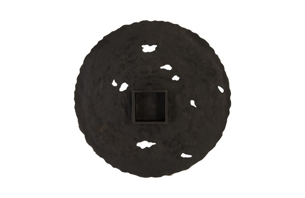 Molten Disc Wall Art, Silver Leaf, Large