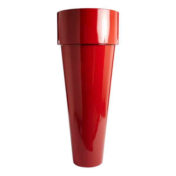 Fiberglass Santiago Floor Planter, Red