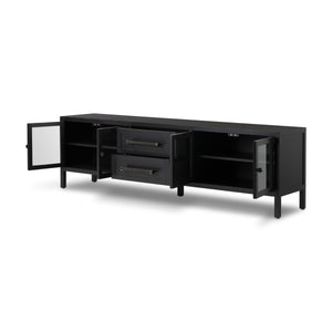 Laker Media Console In Black Oak